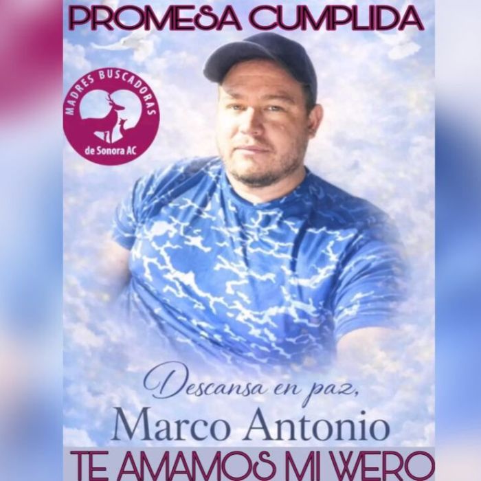 Fiscalía de Sonora confirma por ADN que restos corresponden a Marco Antonio Sauceda Rocha