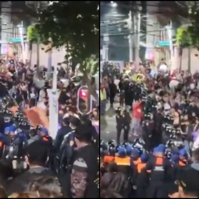 Tensión y empujones en el viacrucis de Iztapalapa por el gran aforo