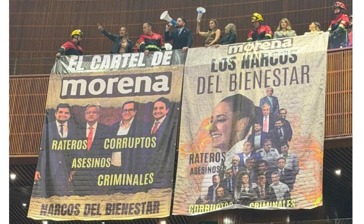 diputados-del-pri-despliegan-mantas-en-san-lazaro-y-acusan-a-morena-de-vinculos-con-el-crimen