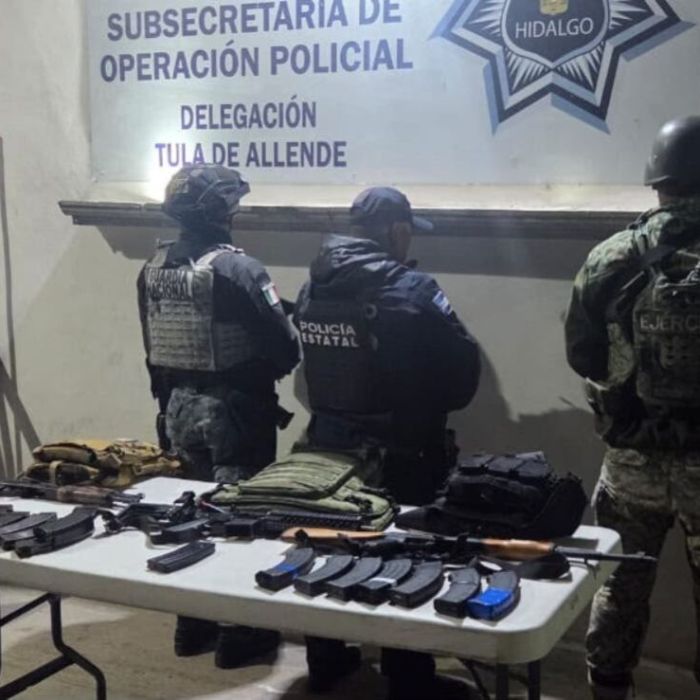 Aseguramiento de armamento en patrullajes del Ejército en Tula de Allende, Hidalgo