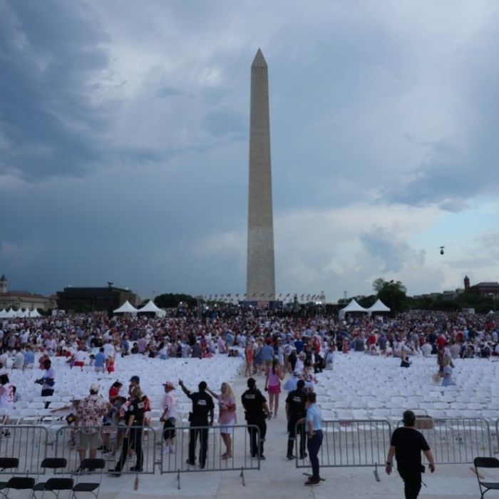 Evacúan el National Mall en Washington por tormenta durante celebraciones del Semiquincentenario