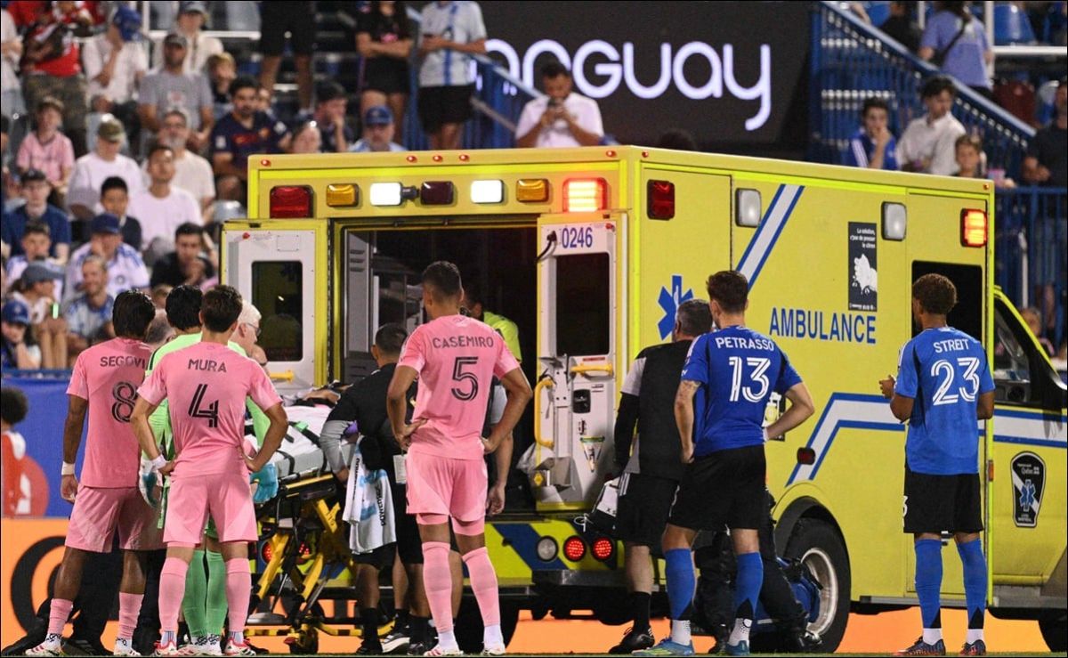 Germán Berterame es trasladado en ambulancia tras choque de cabezas en Inter Miami vs. Montréal